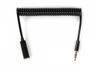 Audio Klinke Verlängerungskabel Spiral & Flexibel 3.5 mm Klinke AUX