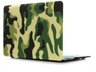 MacBook Air 13 Hard Case Hülle camouflage grün matt
