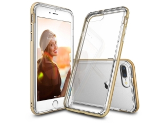 G-Case iPhone 8 Plus Bumper Hülle Soft TPU Case mit hartem Rahmen gold