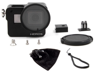 Aluminium Framecase zu GoPro Hero 5 Kamera inkl 52mm UV Filter Aufsatz