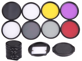 GoPro 52mm 8-Fach Farb-Filter Set mit Adapter für GoPro Hero Kameras