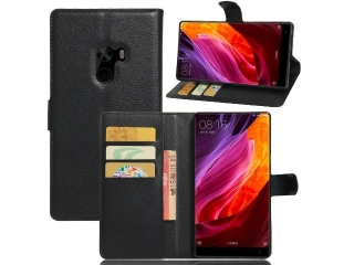 Xiaomi Mi Mix Lederhülle Portemonnaie Karten Etui schwarz