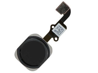 iPhone 6 Plus Home Button Flexkabel + Home Knopf + Gummiring - schwarz