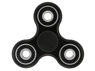 Fidget Spinner - Hand & Finger Tri-Spinner zum Relaxen in schwarz