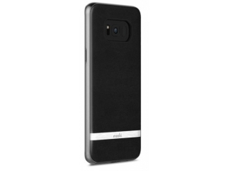 Moshi Napa Galaxy S8+ Premium Kunstlederhülle & Hardcase Inlay schwarz
