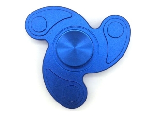 Fidget Spinner aus Aluminium Tri-Wing Spinner Yin & Yang Style blau