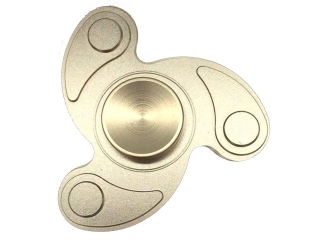 Fidget Spinner aus Aluminium Tri-Wing Spinner Yin & Yang Style gold