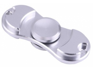 Fidget Spinner 2-Flügel Duo-Spinner 2-Wing Aluminium Relax Toy silber