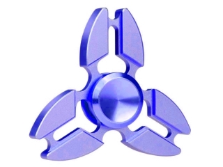 Premium Fidget Spinner Crab Design aus Aluminium & Stahl - blau