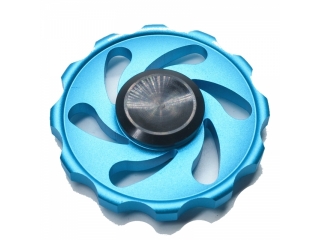 Cyclone Storm Premium Fidget Spinner aus Aluminium - blau