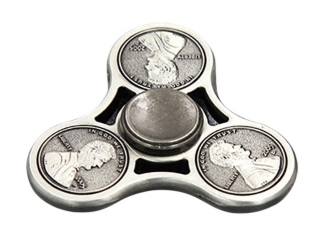 Fidget Spinner Coins One Cent Dollar Münze Hand Spinner in silber