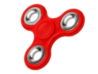 Fidget Spinner Hand Spinner Stahl Kugellager & Gewicht Chrom - rot