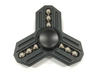 Fidget Spinner Tri-Star Aluminium mit 9 Stahlkugeln - schwarz