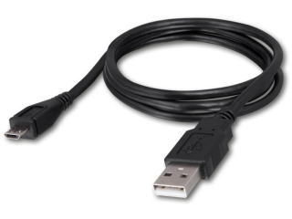 MicroUSB auf USB 2.0 PC Ladekabel & Transferkabel 1 Meter schwarz
