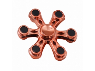 Fidget Spinner Six Star Flower - 6 Sternen Blume - kupfer