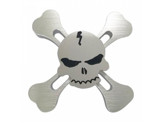 Fidget Spinner Skull and Bones Totenkopf Spinner - silber