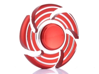 Wirbelwind Sturm Cyclone Premium Fidget Spinner aus Aluminium - rot