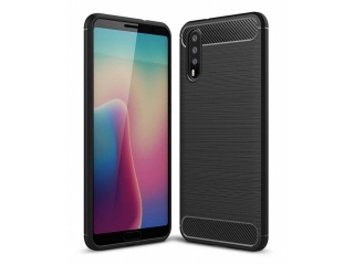 Huawei P20 Carbon Gummi Hülle TPU Case schwarz