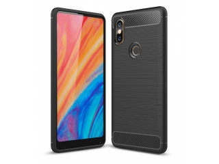 Xiaomi Mi Mix 2S Carbon Gummi Hülle TPU Case schwarz