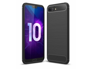 Honor 10 Carbon Gummi Hülle TPU Case schwarz