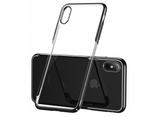 Baseus Clear Thin Hardcase für iPhone Xs Max Hülle Transparent Schwarz