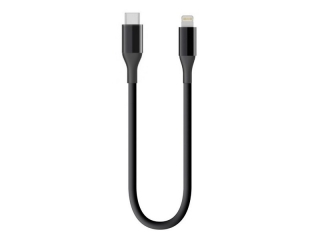 USB C auf Lightning Kabel extra kurz 20 cm - schwarz