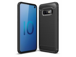 Samsung Galaxy S10e Carbon Gummi Hülle TPU Case schwarz