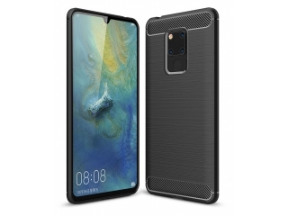 Huawei Mate 20 X Carbon Gummi Hülle TPU Case schwarz