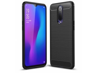 Oppo RX17 Pro Carbon Gummi Hülle TPU Case schwarz