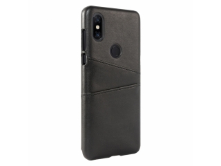 CardCaddy Xiaomi Mi Mix 3 Leder Backcase mit Kartenfächern schwarz