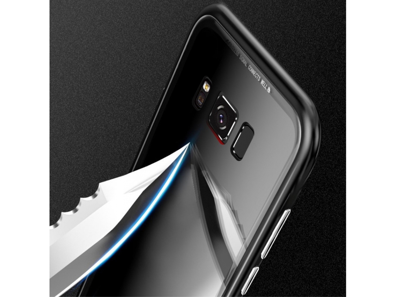 Samsung Galaxy S8+ Alu Schutzhülle Glas