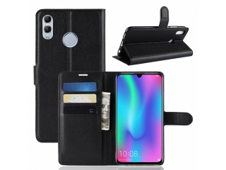 Honor 10 Lite Lederhülle Portemonnaie Karten Etui schwarz