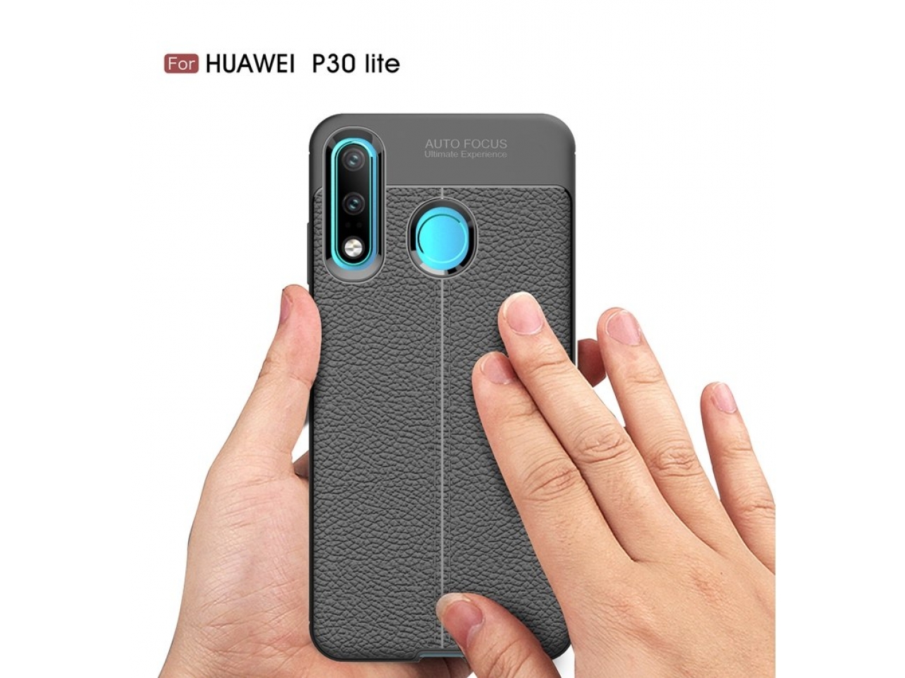 Huawei P30 Lite Leder Design Gummi Hülle TPU Case Cover flexibel online bestellen