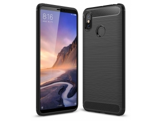 Xiaomi Mi Max 3 Carbon Gummi Hülle TPU Case schwarz