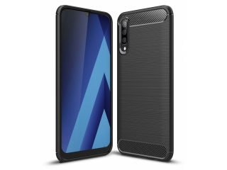 Samsung Galaxy A50 Carbon Gummi Hülle TPU Case schwarz