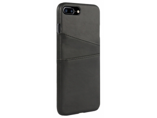 CardCaddy Apple iPhone 8 Plus Leder Backcase mit Kartenfächern schwarz