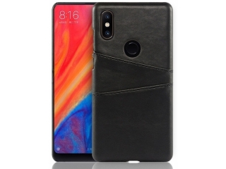 CardCaddy Xiaomi Mi Mix 2S Leder Backcase mit Kartenfächern schwarz