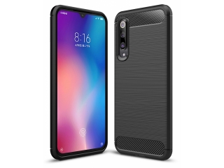 Xiaomi Mi 9 SE Carbon Gummi Hülle TPU Case schwarz