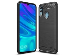 Huawei P Smart 2019 Carbon Gummi Hülle TPU Case schwarz