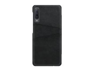 CardCaddy Samsung Galaxy A50 Leder Backcase mit Kartenfächern schwarz