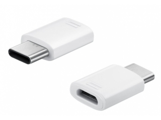 Samsung USB C auf Micro USB Adapter Konverter Stecker in weiss