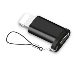 Lightning auf Micro USB Adapter für Apple iPhone - schwarz