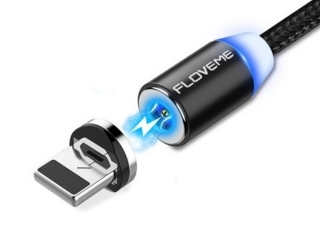 Floveme Insnap Magnetisches iPhone Lightning USB Ladekabel 1m schwarz