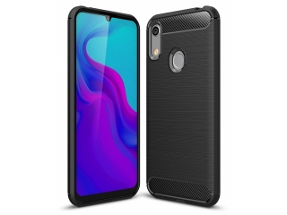 Huawei Y6 2019 Carbon Gummi Hülle TPU Case schwarz