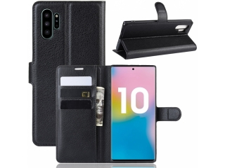 Samsung Galaxy Note10+ Lederhülle Portemonnaie Karten Etui schwarz