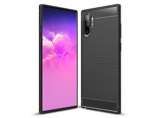 Samsung Galaxy Note10+ Carbon Gummi Hülle TPU Case schwarz