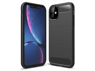 Apple iPhone 11 Carbon Gummi Hülle TPU Case schwarz