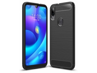 Xiaomi Mi Play Carbon Gummi Hülle TPU Case schwarz