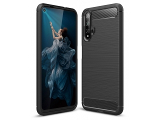 Honor 20 Carbon Gummi Hülle TPU Case schwarz