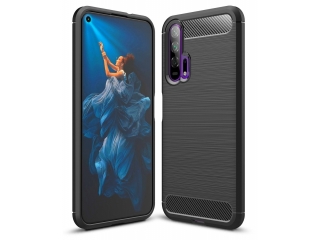 Honor 20 Pro Carbon Gummi Hülle TPU Case schwarz